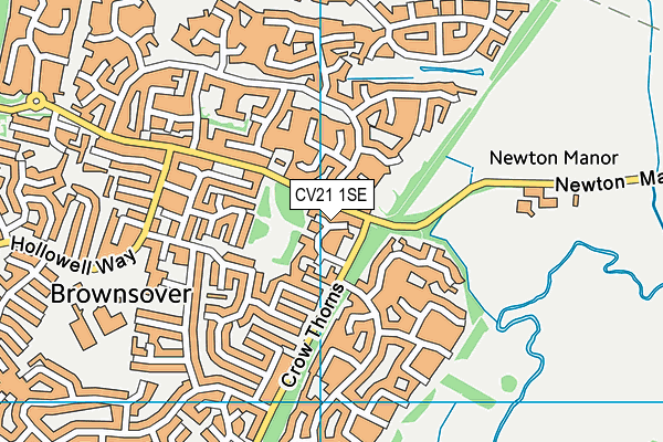 CV21 1SE map - OS VectorMap District (Ordnance Survey)