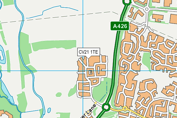 CV21 1TE map - OS VectorMap District (Ordnance Survey)