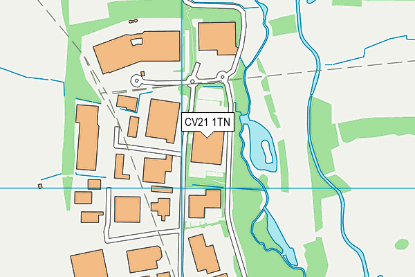 CV21 1TN map - OS VectorMap District (Ordnance Survey)