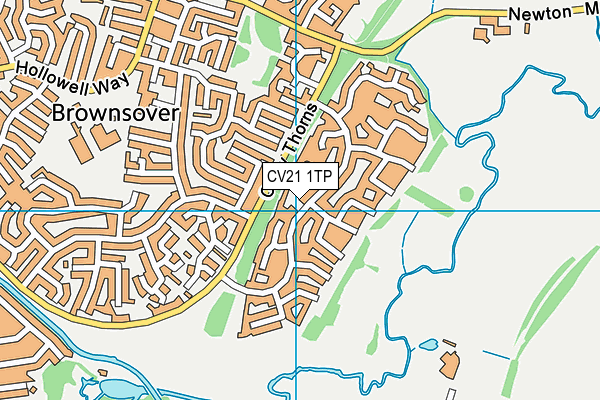 CV21 1TP map - OS VectorMap District (Ordnance Survey)
