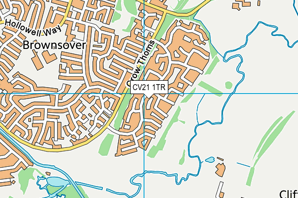 CV21 1TR map - OS VectorMap District (Ordnance Survey)