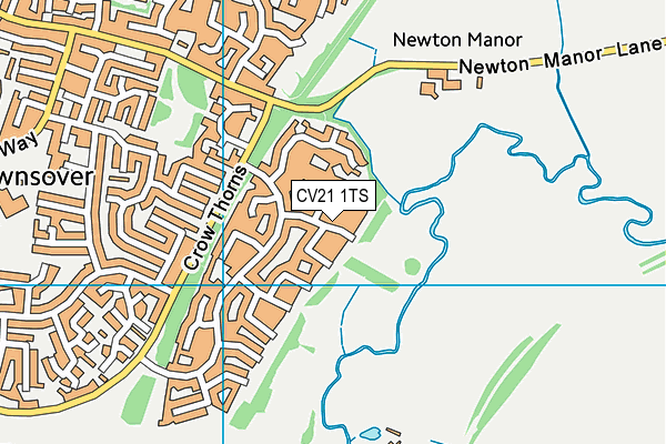 CV21 1TS map - OS VectorMap District (Ordnance Survey)