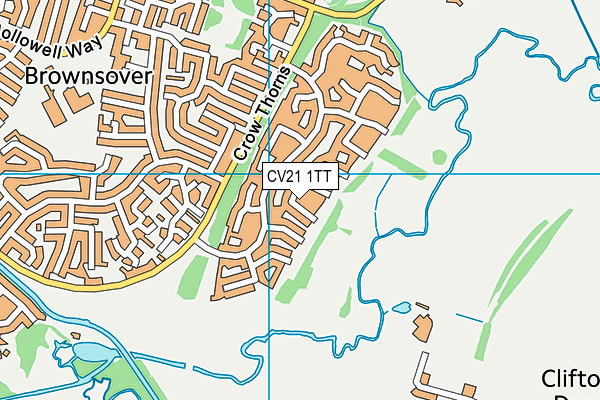 CV21 1TT map - OS VectorMap District (Ordnance Survey)