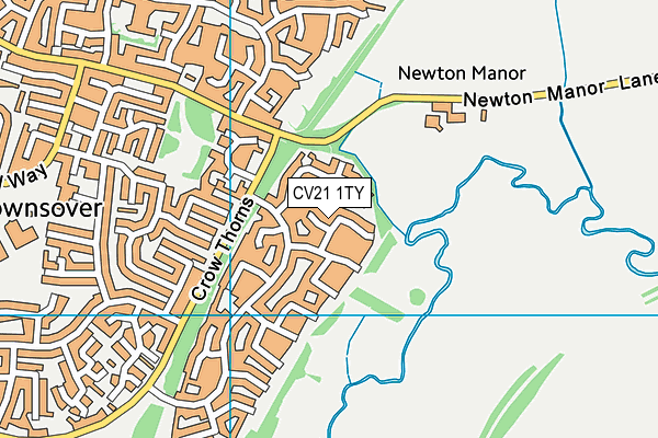 CV21 1TY map - OS VectorMap District (Ordnance Survey)