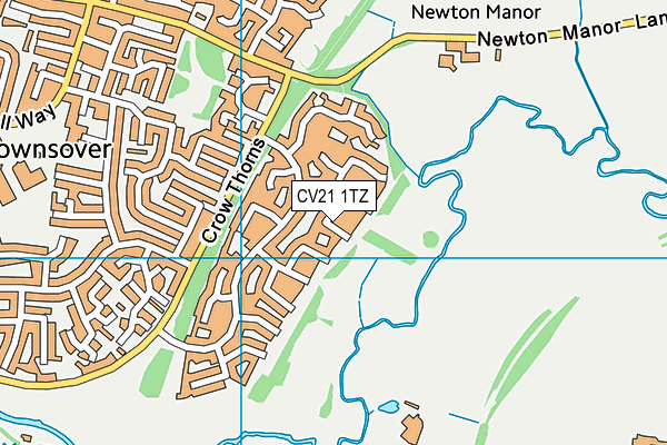 CV21 1TZ map - OS VectorMap District (Ordnance Survey)