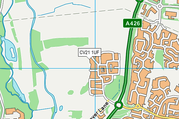 CV21 1UF map - OS VectorMap District (Ordnance Survey)