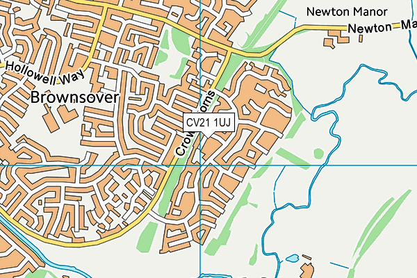 CV21 1UJ map - OS VectorMap District (Ordnance Survey)
