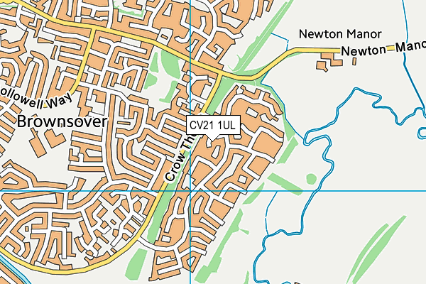 CV21 1UL map - OS VectorMap District (Ordnance Survey)