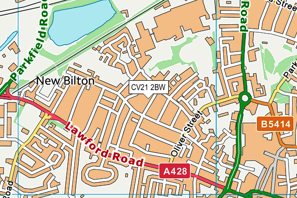 CV21 2BW map - OS VectorMap District (Ordnance Survey)