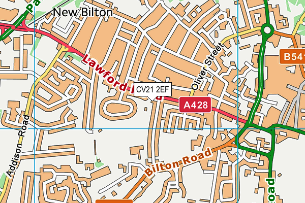 CV21 2EF map - OS VectorMap District (Ordnance Survey)