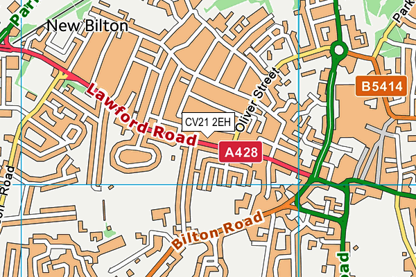 CV21 2EH map - OS VectorMap District (Ordnance Survey)