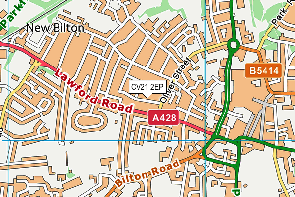CV21 2EP map - OS VectorMap District (Ordnance Survey)