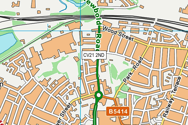 CV21 2ND map - OS VectorMap District (Ordnance Survey)