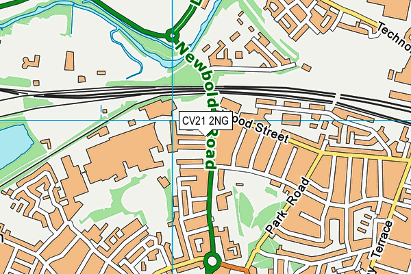 CV21 2NG map - OS VectorMap District (Ordnance Survey)