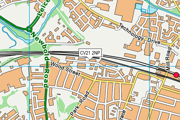 CV21 2NP map - OS VectorMap District (Ordnance Survey)