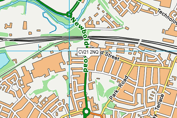 CV21 2NQ map - OS VectorMap District (Ordnance Survey)