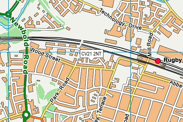 CV21 2NT map - OS VectorMap District (Ordnance Survey)