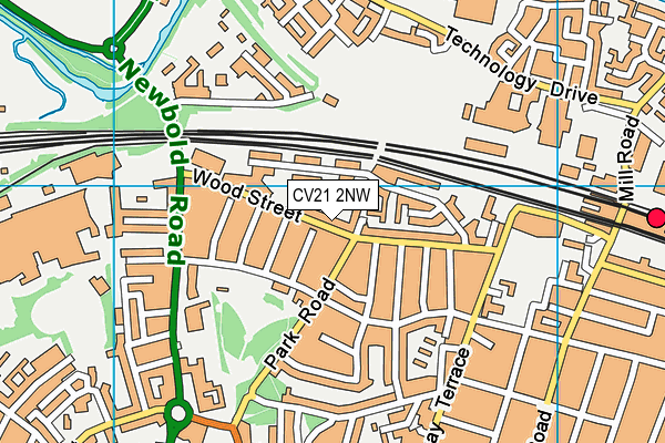 CV21 2NW map - OS VectorMap District (Ordnance Survey)