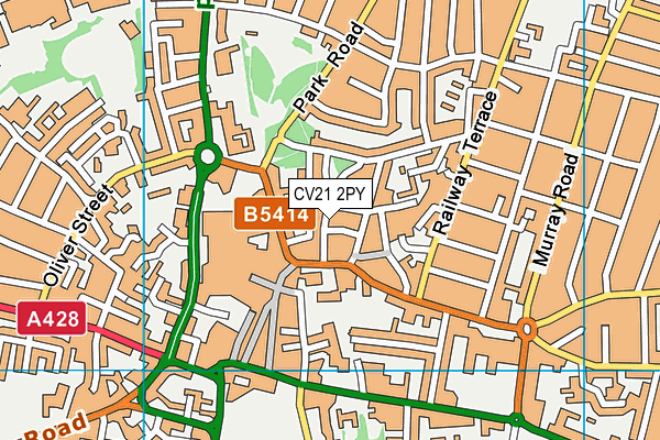 CV21 2PY map - OS VectorMap District (Ordnance Survey)