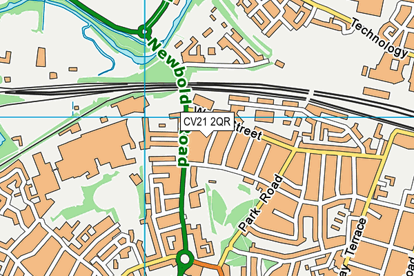 CV21 2QR map - OS VectorMap District (Ordnance Survey)