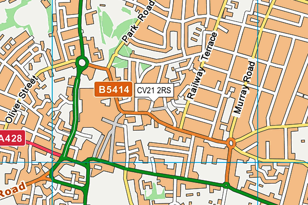 CV21 2RS map - OS VectorMap District (Ordnance Survey)