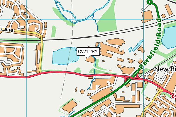 CV21 2RY map - OS VectorMap District (Ordnance Survey)