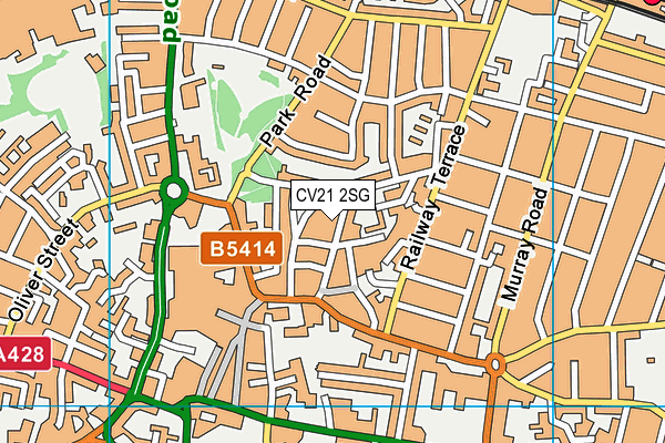 CV21 2SG map - OS VectorMap District (Ordnance Survey)