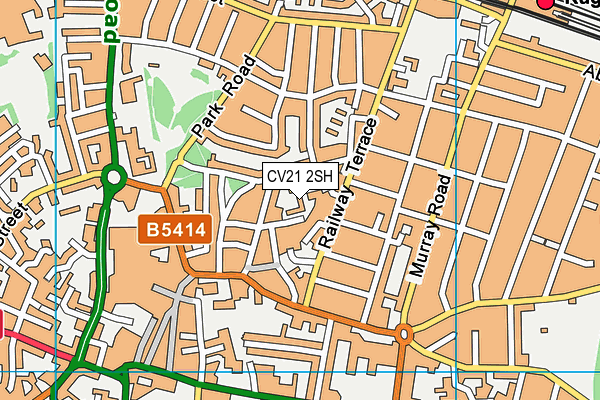 CV21 2SH map - OS VectorMap District (Ordnance Survey)