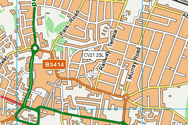 CV21 2SL map - OS VectorMap District (Ordnance Survey)
