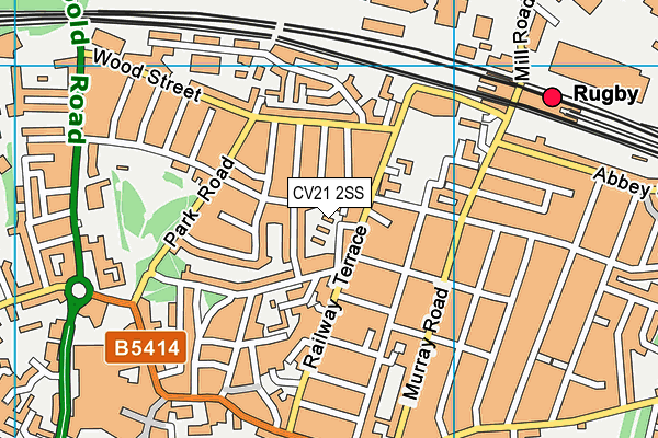 CV21 2SS map - OS VectorMap District (Ordnance Survey)