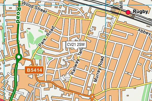 CV21 2SW map - OS VectorMap District (Ordnance Survey)