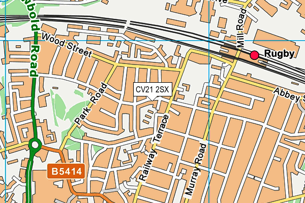 CV21 2SX map - OS VectorMap District (Ordnance Survey)