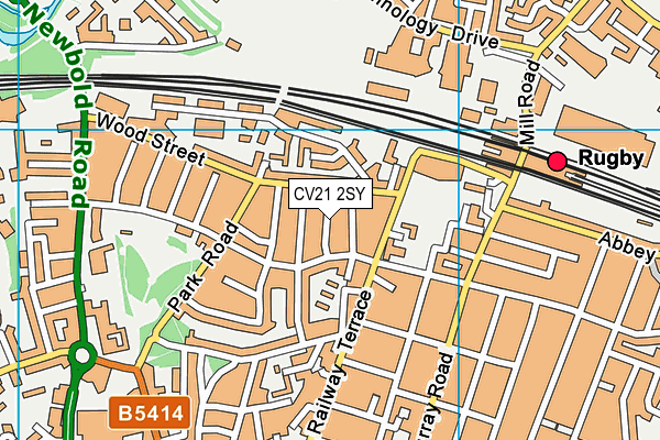 CV21 2SY map - OS VectorMap District (Ordnance Survey)