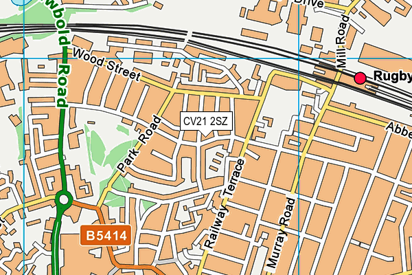 CV21 2SZ map - OS VectorMap District (Ordnance Survey)