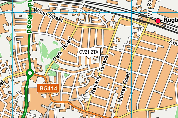 CV21 2TA map - OS VectorMap District (Ordnance Survey)