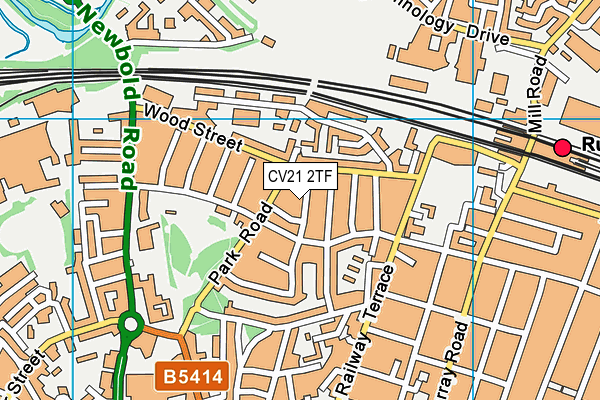 CV21 2TF map - OS VectorMap District (Ordnance Survey)