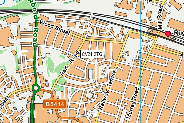 CV21 2TG map - OS VectorMap District (Ordnance Survey)