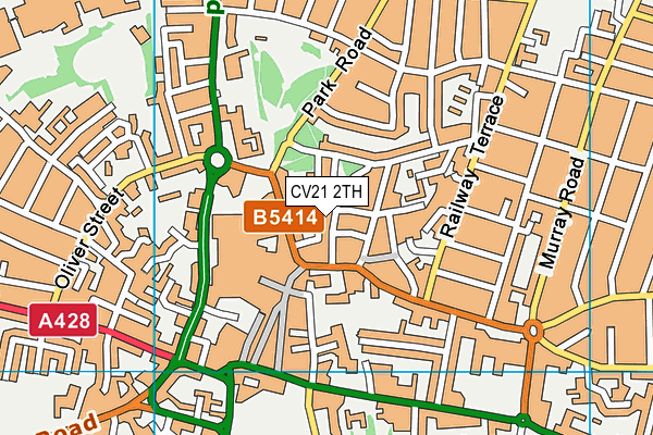 CV21 2TH map - OS VectorMap District (Ordnance Survey)