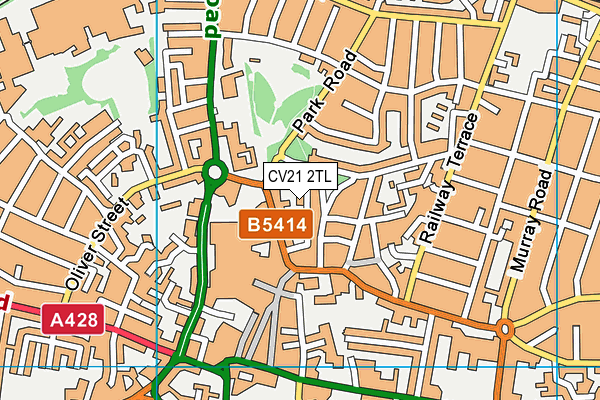 CV21 2TL map - OS VectorMap District (Ordnance Survey)