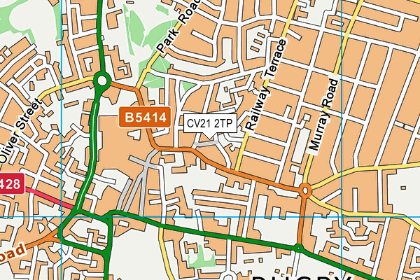 CV21 2TP map - OS VectorMap District (Ordnance Survey)