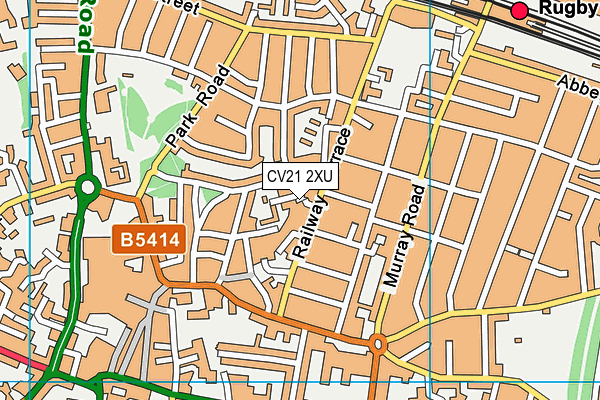 CV21 2XU map - OS VectorMap District (Ordnance Survey)