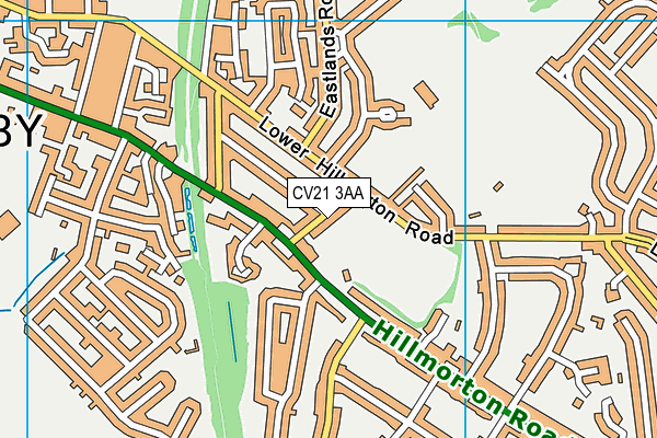 CV21 3AA map - OS VectorMap District (Ordnance Survey)