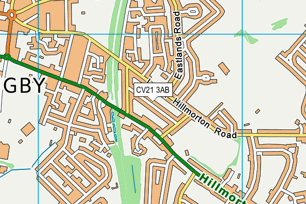 CV21 3AB map - OS VectorMap District (Ordnance Survey)