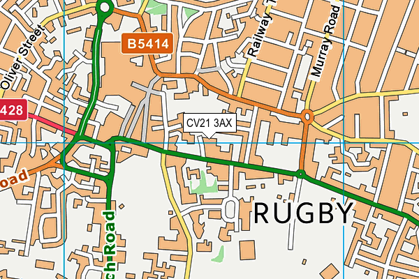 CV21 3AX map - OS VectorMap District (Ordnance Survey)