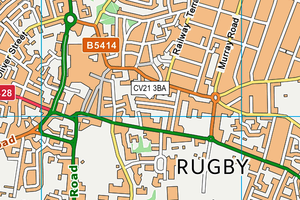 CV21 3BA map - OS VectorMap District (Ordnance Survey)