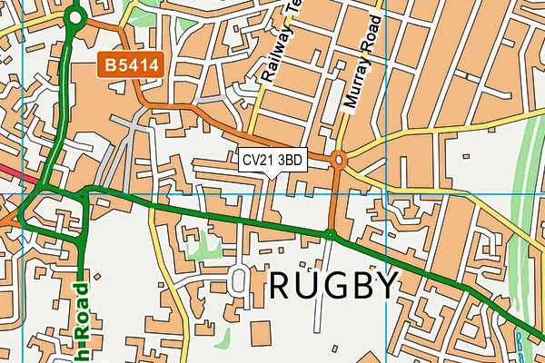 CV21 3BD map - OS VectorMap District (Ordnance Survey)