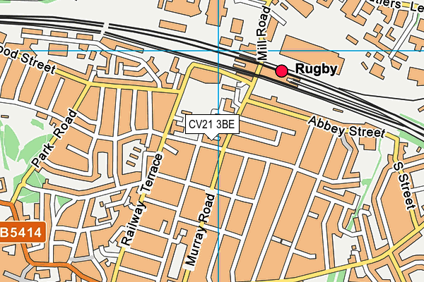 CV21 3BE map - OS VectorMap District (Ordnance Survey)