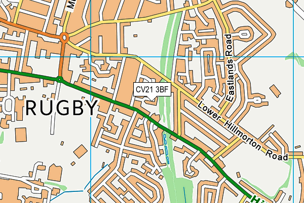 CV21 3BF map - OS VectorMap District (Ordnance Survey)