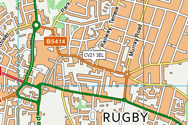 CV21 3EL map - OS VectorMap District (Ordnance Survey)