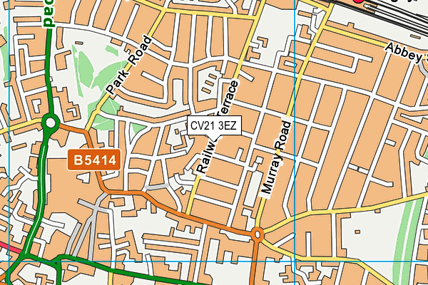 CV21 3EZ map - OS VectorMap District (Ordnance Survey)